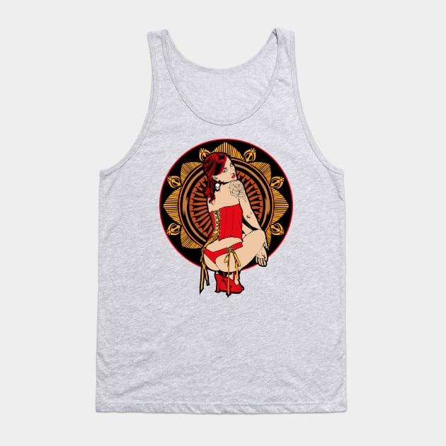 HOTROD Pinup girl design Tank Top by Amra591